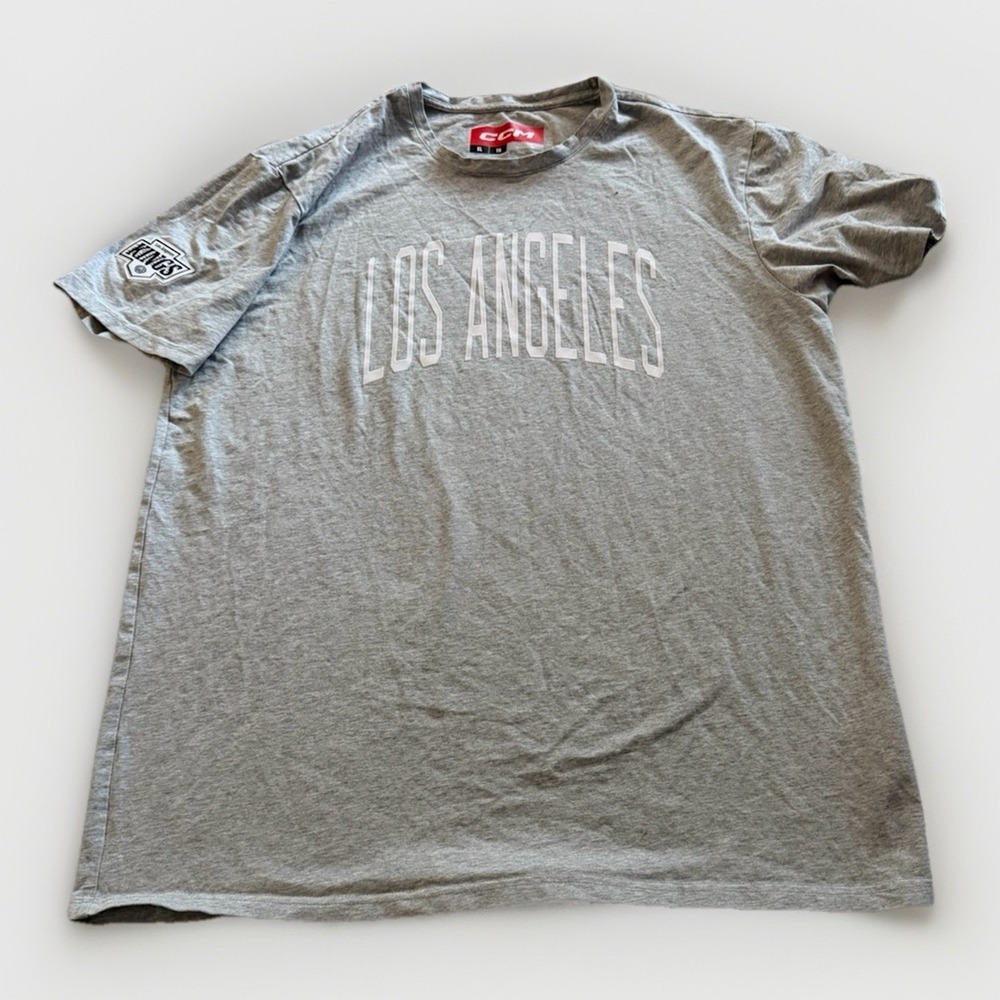 CCM LA Kings Oversized Graphic Tee Gray‎ XL Worn Once